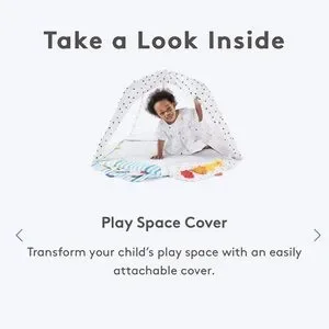 Lovevery Play Gym Play Space Tent Cover ONLY White Black Polka Dot  Replacement